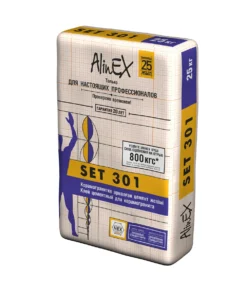 Клей AlinEx Set 301  для плитки,стены,пол серый 25кг