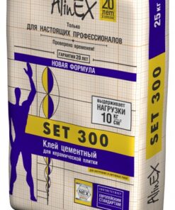 Клей AlinEx Set 300  для плитки серый 25кг